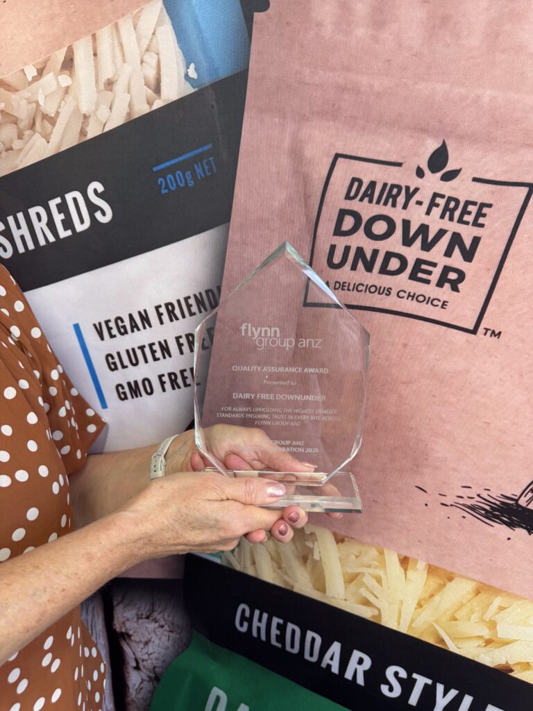 Dairy-Free Down Under winning Pizza Hut Quality Assurance Award